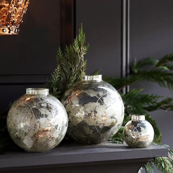 Anthropologie Other - Anthropologie Etched Glass Mercury Vase Small/Medium